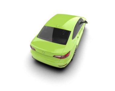 modern araba beyaz arkaplanda izole edildi