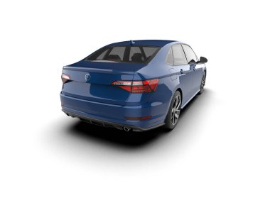 modern araba beyaz arkaplanda izole edildi