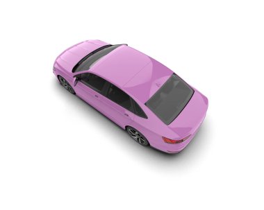 modern araba beyaz arkaplanda izole edildi