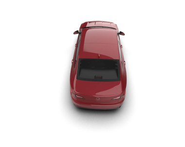 modern araba beyaz arkaplanda izole edildi