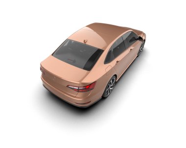 modern araba beyaz arkaplanda izole edildi