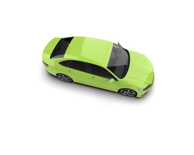 modern araba beyaz arkaplanda izole edildi