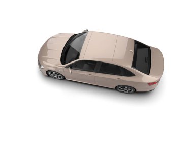 modern araba beyaz arkaplanda izole edildi