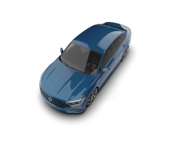 modern araba beyaz arkaplanda izole edildi