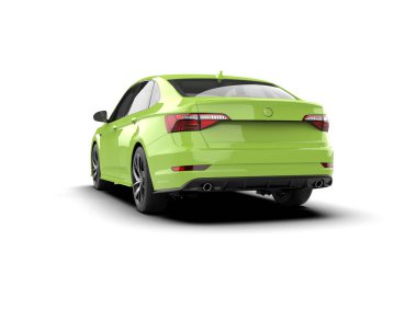 modern araba beyaz arkaplanda izole edildi