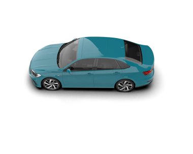 modern araba beyaz arkaplanda izole edildi