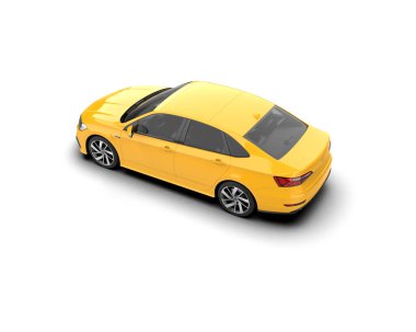 modern araba beyaz arkaplanda izole edildi