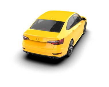 modern araba beyaz arkaplanda izole edildi