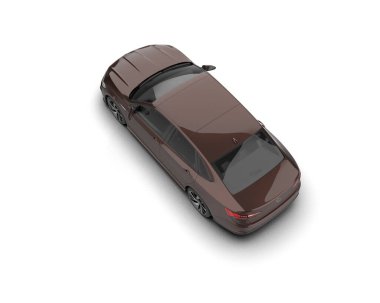 modern araba beyaz arkaplanda izole edildi