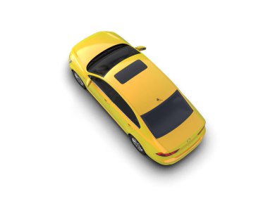 Modern gerçekçi araba beyaz arka planda izole edilmiş