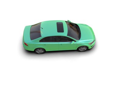 Modern gerçekçi araba beyaz arka planda izole edilmiş