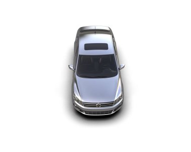 Modern gerçekçi araba beyaz arka planda izole edilmiş