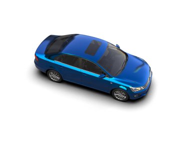 Modern gerçekçi araba beyaz arka planda izole edilmiş