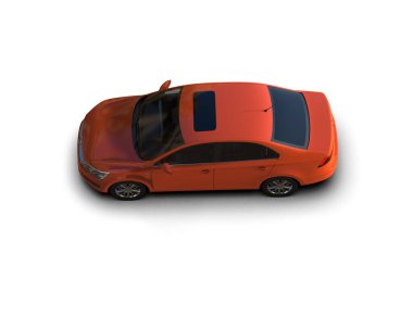 Modern gerçekçi araba beyaz arka planda izole edilmiş