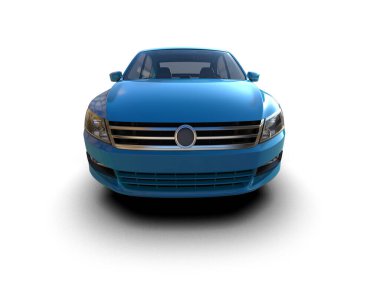 Modern gerçekçi araba beyaz arka planda izole edilmiş