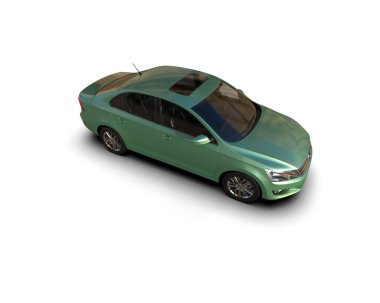 Modern gerçekçi araba beyaz arka planda izole edilmiş