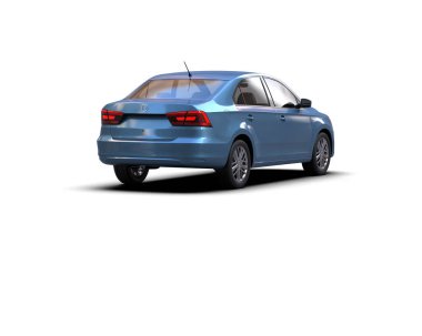 Modern gerçekçi araba beyaz arka planda izole edilmiş