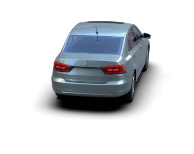 Modern gerçekçi araba beyaz arka planda izole edilmiş