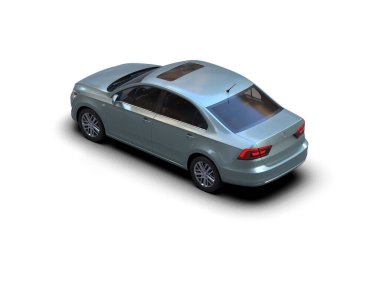 Modern gerçekçi araba beyaz arka planda izole edilmiş