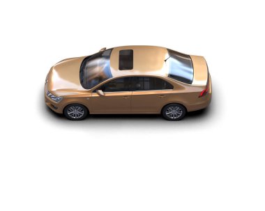 Modern gerçekçi araba beyaz arka planda izole edilmiş