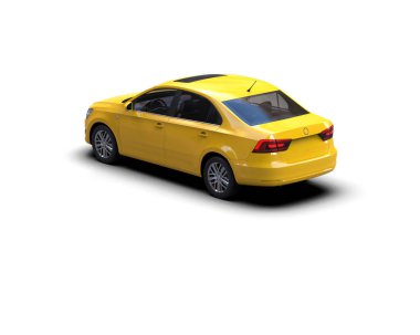 Modern gerçekçi araba beyaz arka planda izole edilmiş