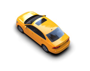 Modern gerçekçi araba beyaz arka planda izole edilmiş