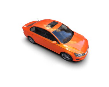 Modern araba modeli beyaz arkaplanda izole edildi