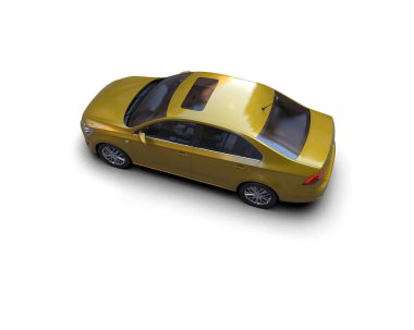 Modern araba modeli beyaz arkaplanda izole edildi