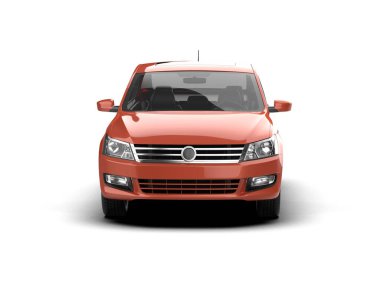 Modern araba modeli beyaz arkaplanda izole edildi