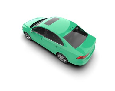 Modern araba modeli beyaz arkaplanda izole edildi