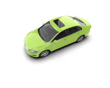 Modern araba modeli beyaz arkaplanda izole edildi