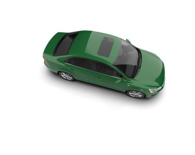 Modern araba modeli beyaz arkaplanda izole edildi