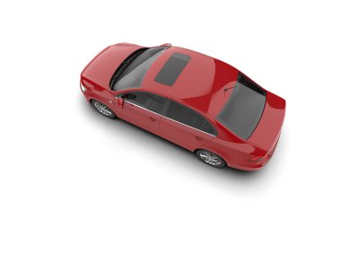 Modern araba modeli beyaz arkaplanda izole edildi