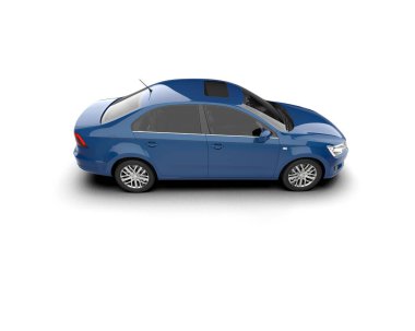 Modern araba modeli beyaz arkaplanda izole edildi