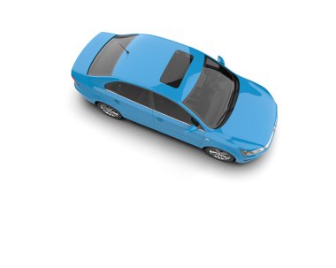 Modern araba modeli beyaz arkaplanda izole edildi