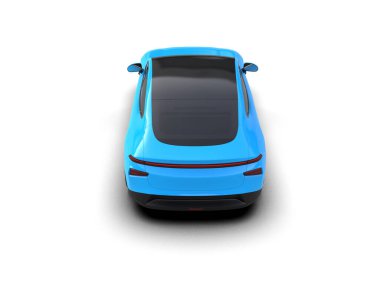 Modern gerçekçi araba beyaz arka planda izole edilmiş. 3d oluşturma