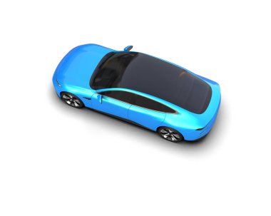 Modern gerçekçi araba beyaz arka planda izole edilmiş. 3d oluşturma