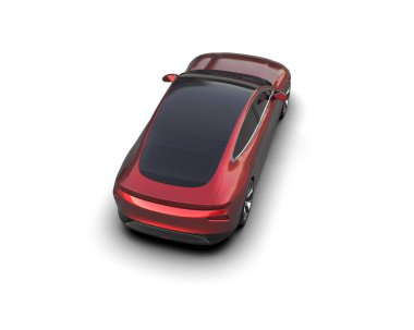 Modern gerçekçi araba beyaz arka planda izole edilmiş. 3d oluşturma