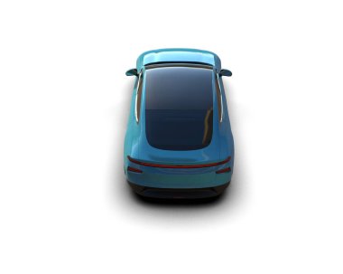 Modern araba beyaz arka planda izole edilmiş. 3d resimleme