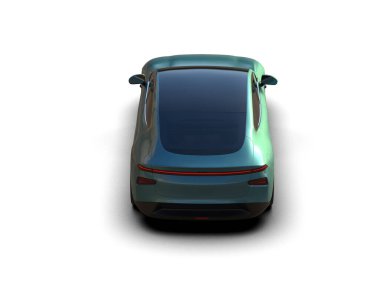 Modern araba beyaz arka planda izole edilmiş. 3d resimleme