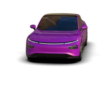 Modern araba beyaz arka planda izole edilmiş. 3d resimleme