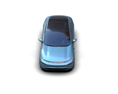 Modern araba beyaz arka planda izole edilmiş. 3d resimleme