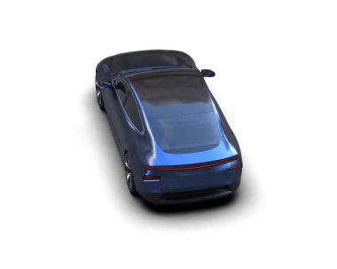 Modern araba beyaz arka planda izole edilmiş. 3d resimleme