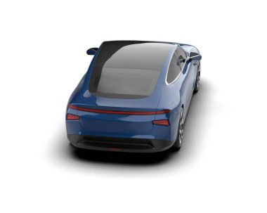 Modern araba beyaz arka planda izole edilmiş. 3d resimleme