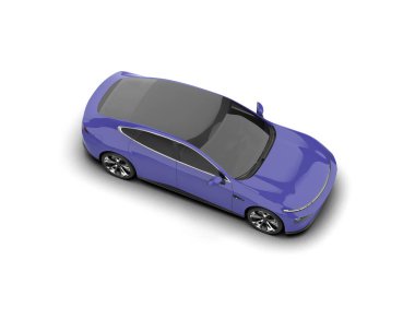 Modern araba beyaz arka planda izole edilmiş. 3d resimleme
