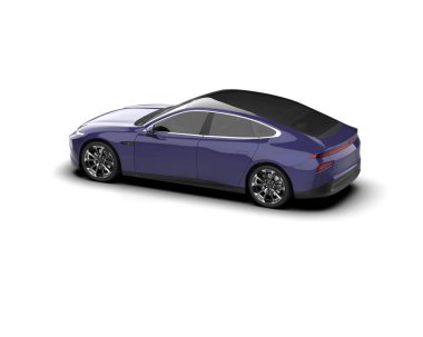 Modern araba beyaz arka planda izole edilmiş. 3d resimleme