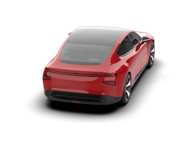 Modern araba beyaz arka planda izole edilmiş. 3d resimleme