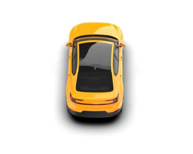 Modern araba beyaz arka planda izole edilmiş. 3d resimleme