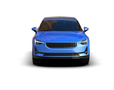 Modern araba beyaz arka planda izole edilmiş. 3d resimleme