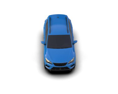 Modern araba beyaz arka planda izole edilmiş. 3d resimleme